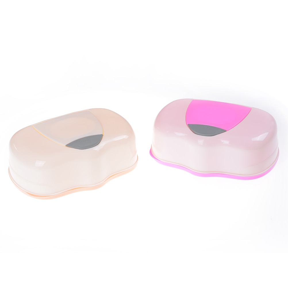 Wet Wipes Box Plastic Wet Tissue Baby Wipes Box Automatic Case Pop-up Design Tissue Case random color 200*120*80mm